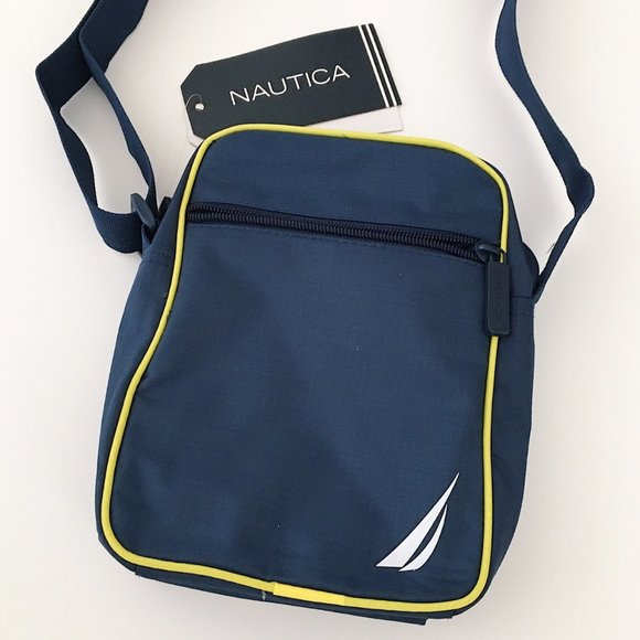 Nautica Crossbody Shoulder Bag in Navy/Yellow - Picture 8 of 11